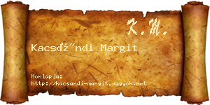 Kacsándi Margit névjegykártya